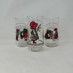 Vintage Holly Hobby and Robby Coca Cola 1978 Limited Edition Glasses - Set of 3